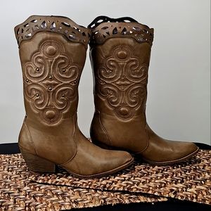 XOXO "Indy" Dark Brown Cowboy Boots